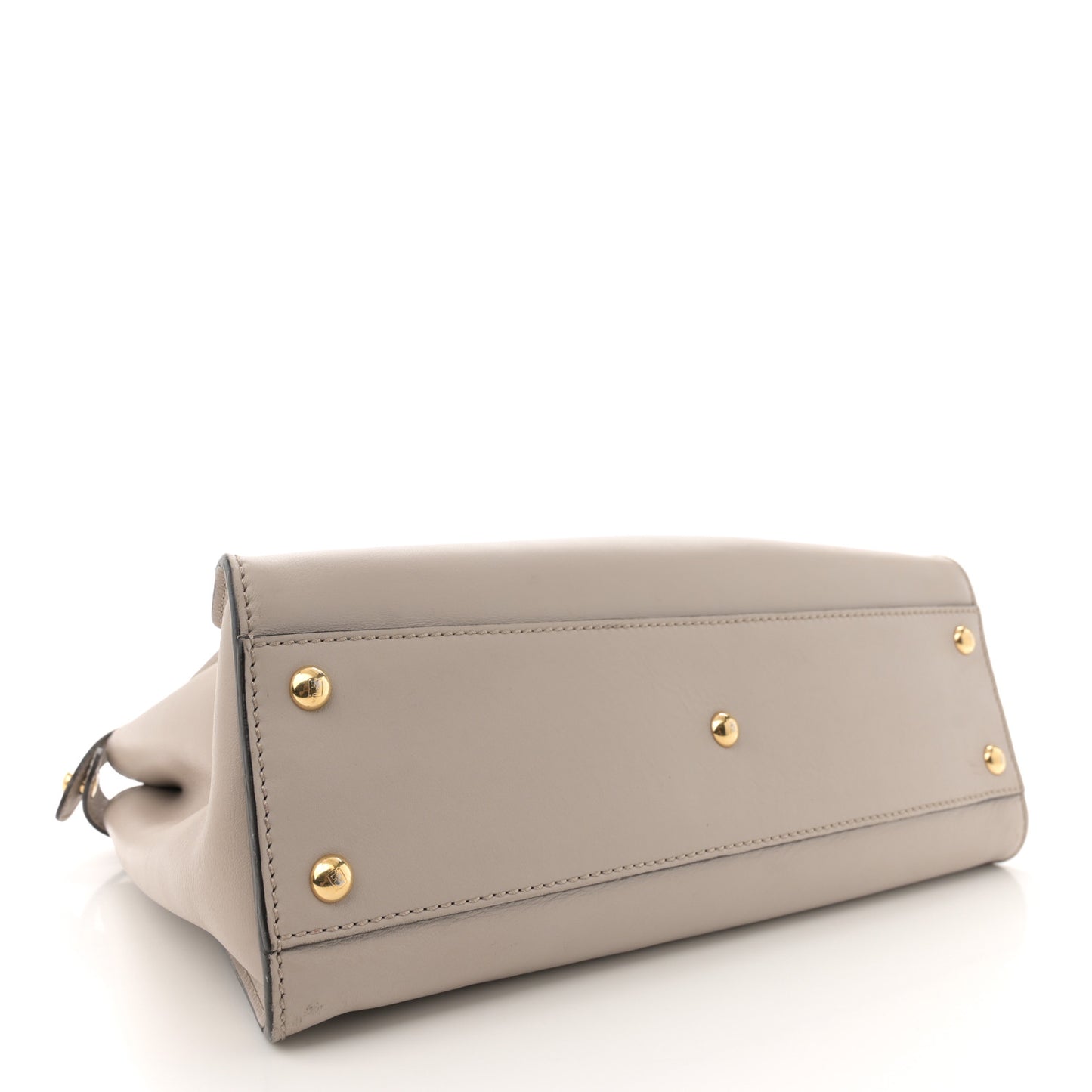 Vitello Seta Shiny Nappa Medium Peekaboo Iconic Satchel Grigio Polvere Bois de Rose