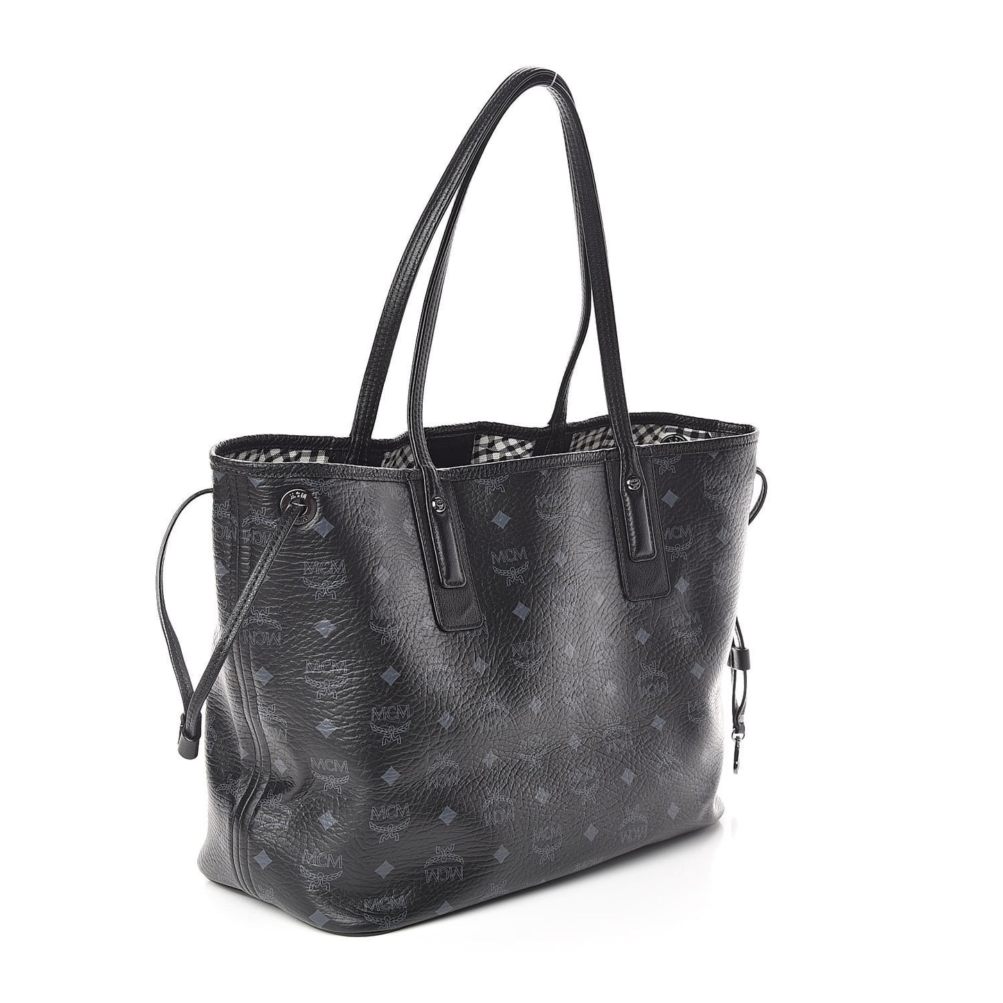 Visetos Medium Liz Reversible Shopper Tote Black