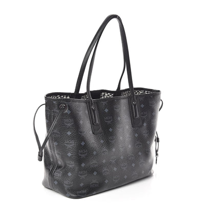 MCM Visetos Medium Liz Reversible Shopper Tote Black 5 of 15