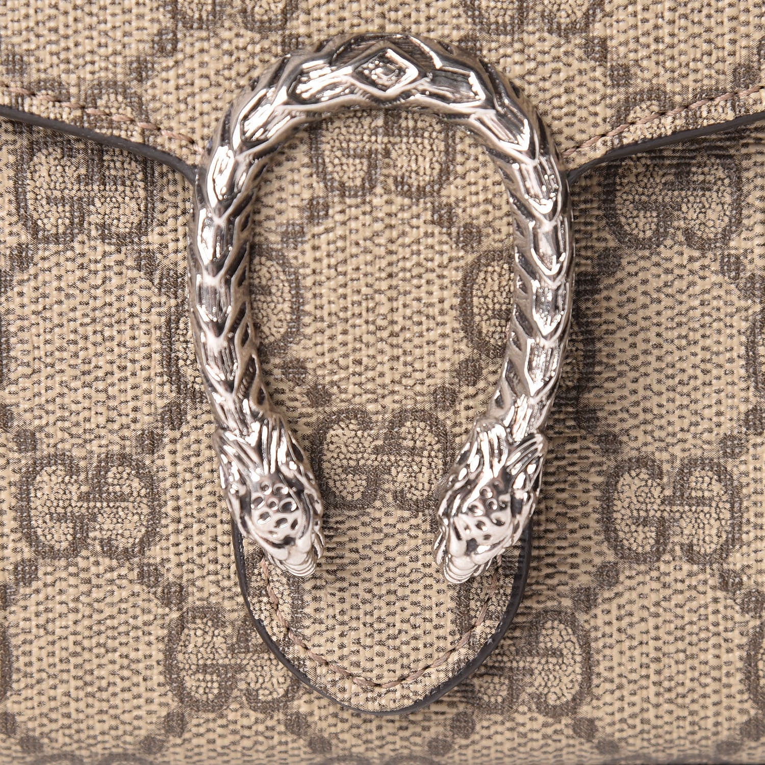 Gucci GG Supreme Monogram Mini Dionysus Chain Wallet Beige Taupe 11 of 11