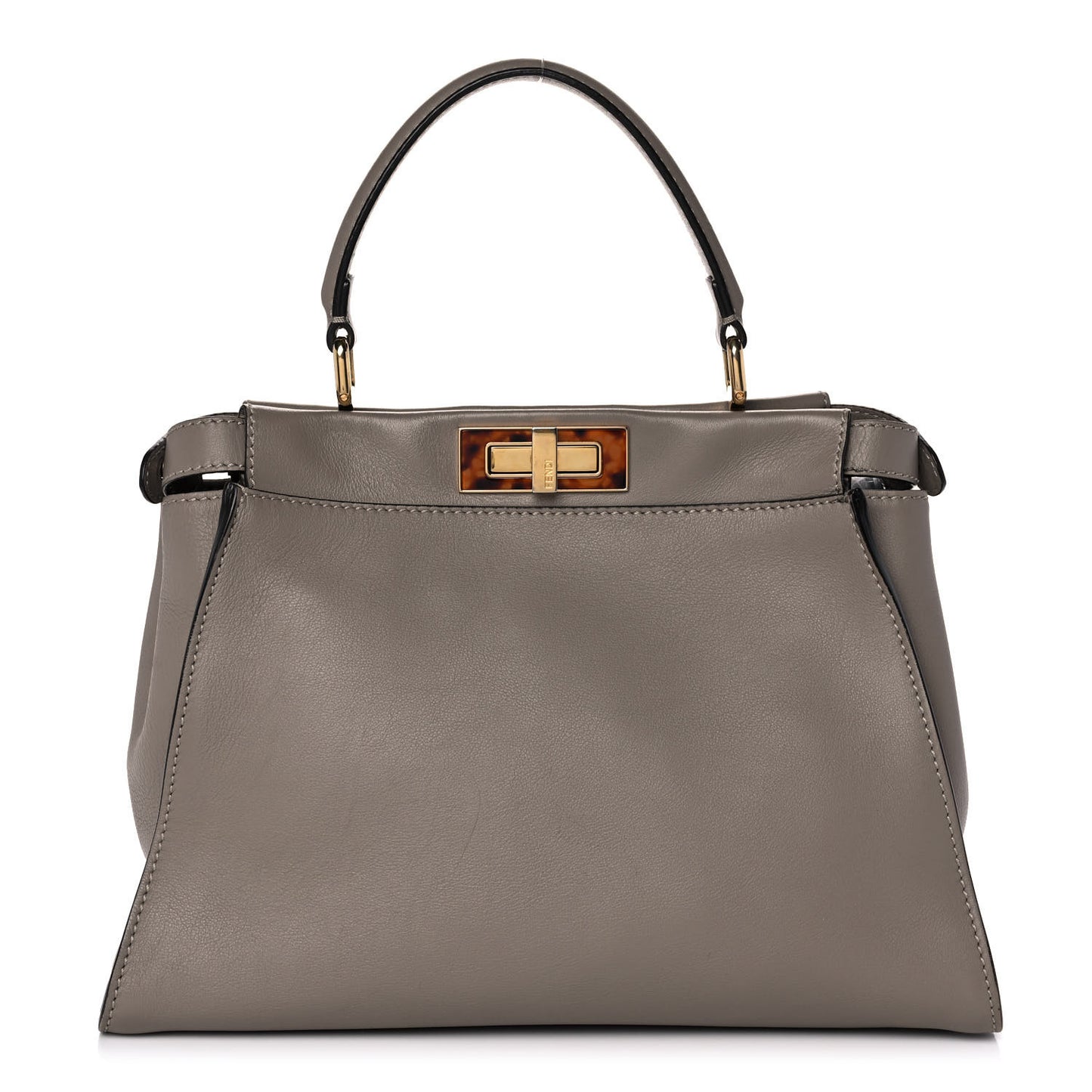 Vitello Seta Plexiglass Tortoise Medium Peekaboo Iconic Satchel Tortora