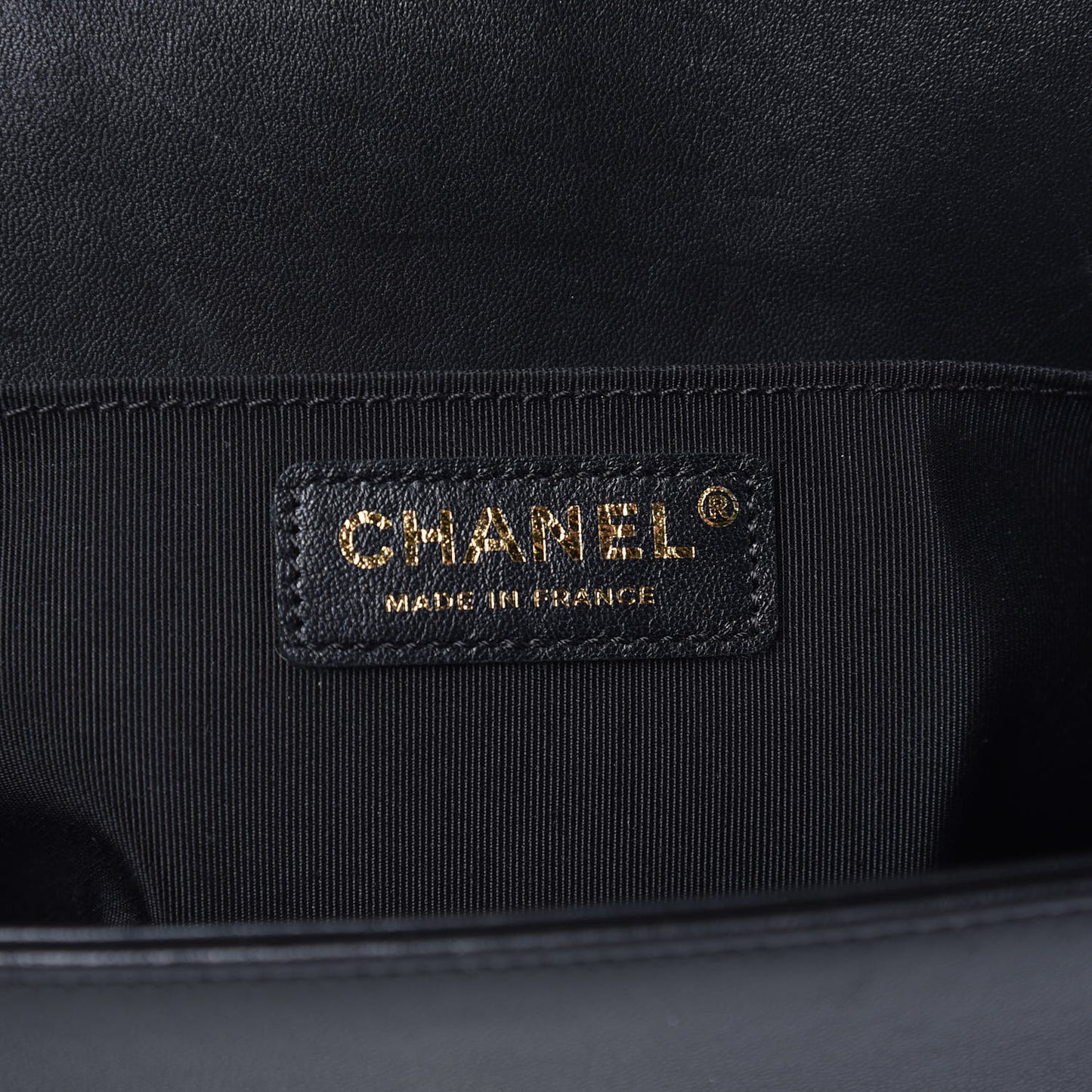 Lambskin Quilted Medium Boy Flap Black