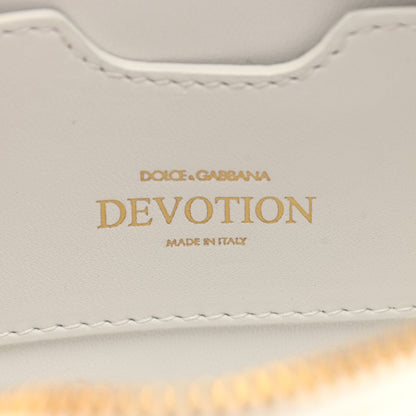 Dolce & Gabbana Smooth Calfskin Mini Devotion Camera Bag White 5 of 9