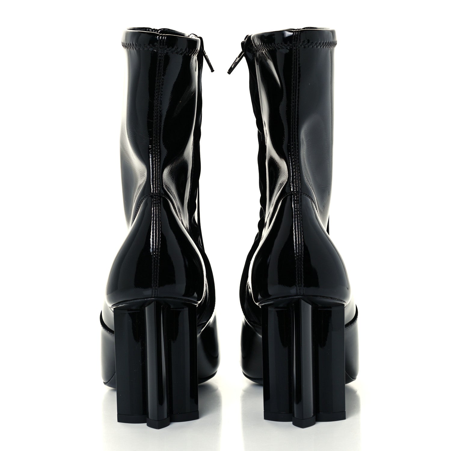 Louis Vuitton Patent Uniformes Silhouette Ankle Boots 37.5 Black 6 of 10