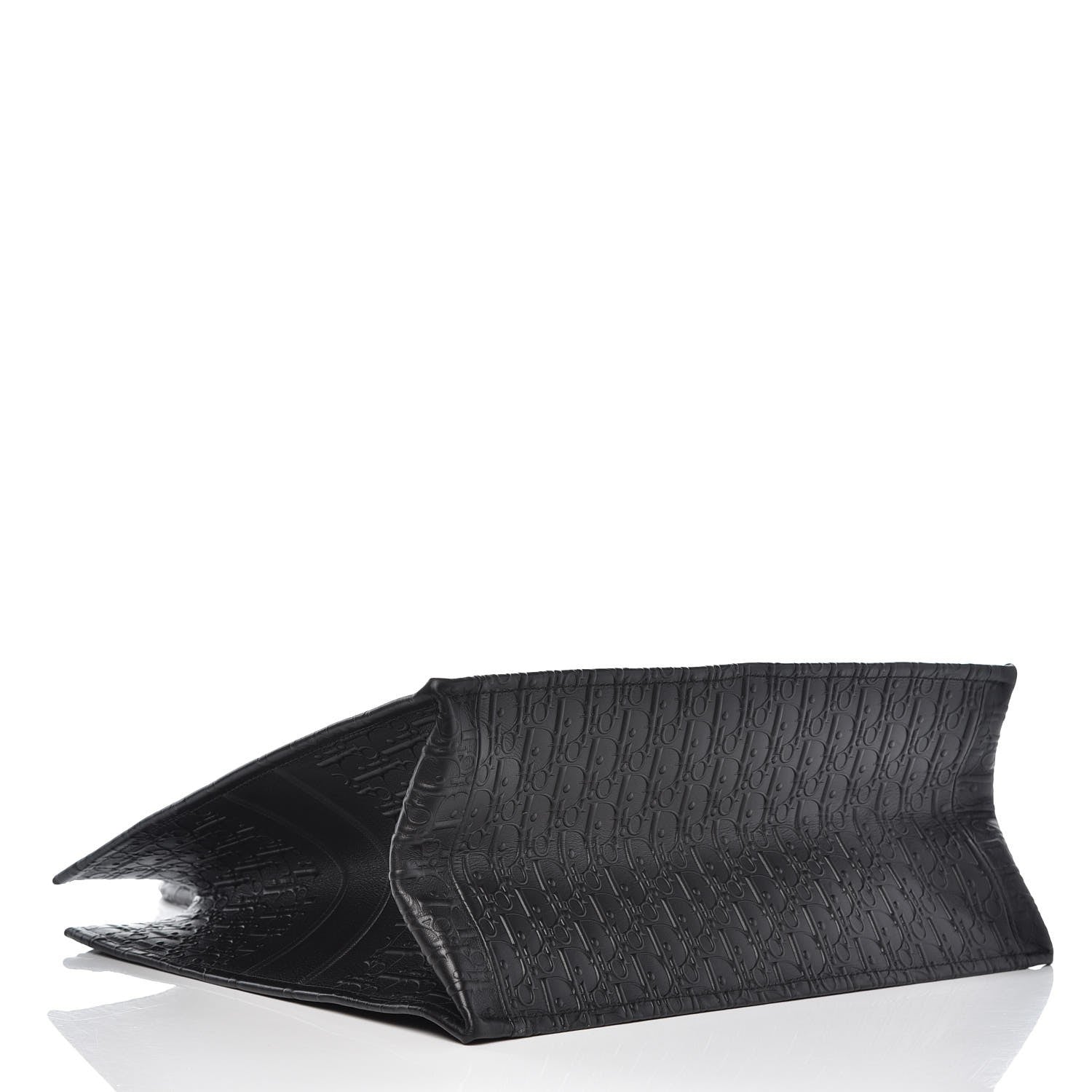 Christian Dior Oblique Calfskin Embossed Book Tote Black 4 of 8