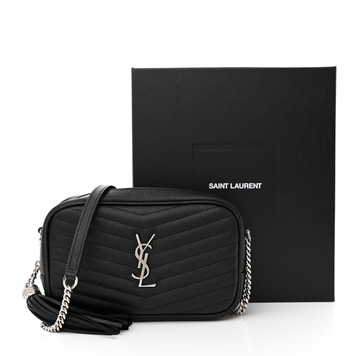 Grain De Poudre Matelasse Monogram Mini Lou Camera Bag Black