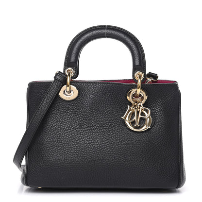 Christian Dior Bullcalf Small Diorissimo Tote Black Rose Indien 1 of 9