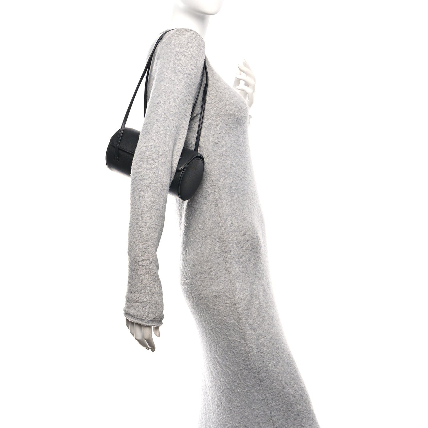 Shiny Caviar Preppy Coco Small Bowling Bag Black