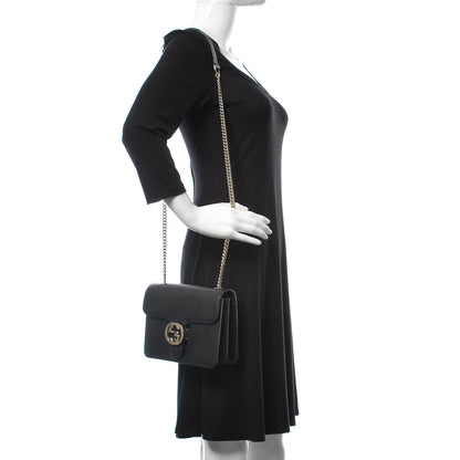 Gucci Dollar Calfskin Small Interlocking G Shoulder Bag Black 2 of 7