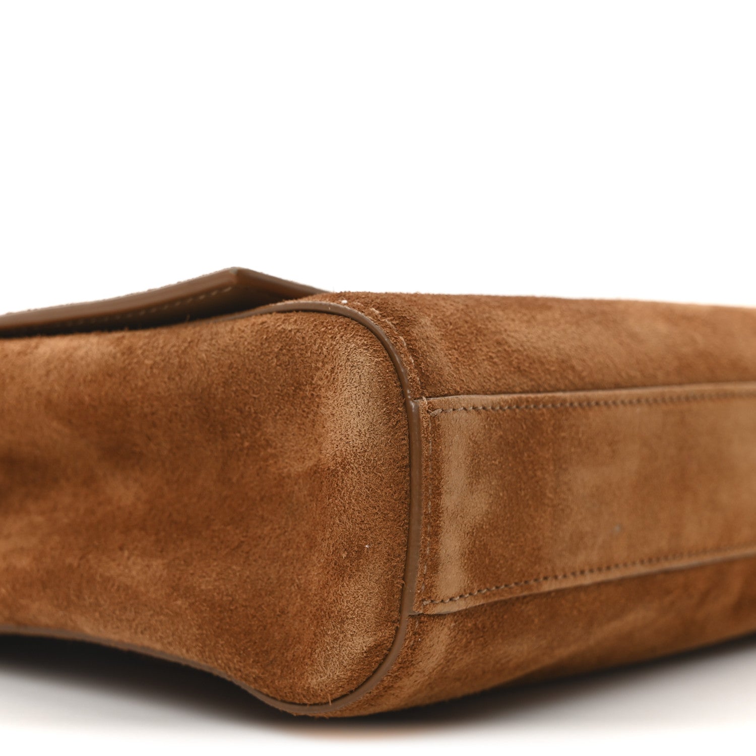 Saint Laurent Smooth Calfskin Suede Medium Reversible Monogram Kate Satchel Light Ochre 9 of 10