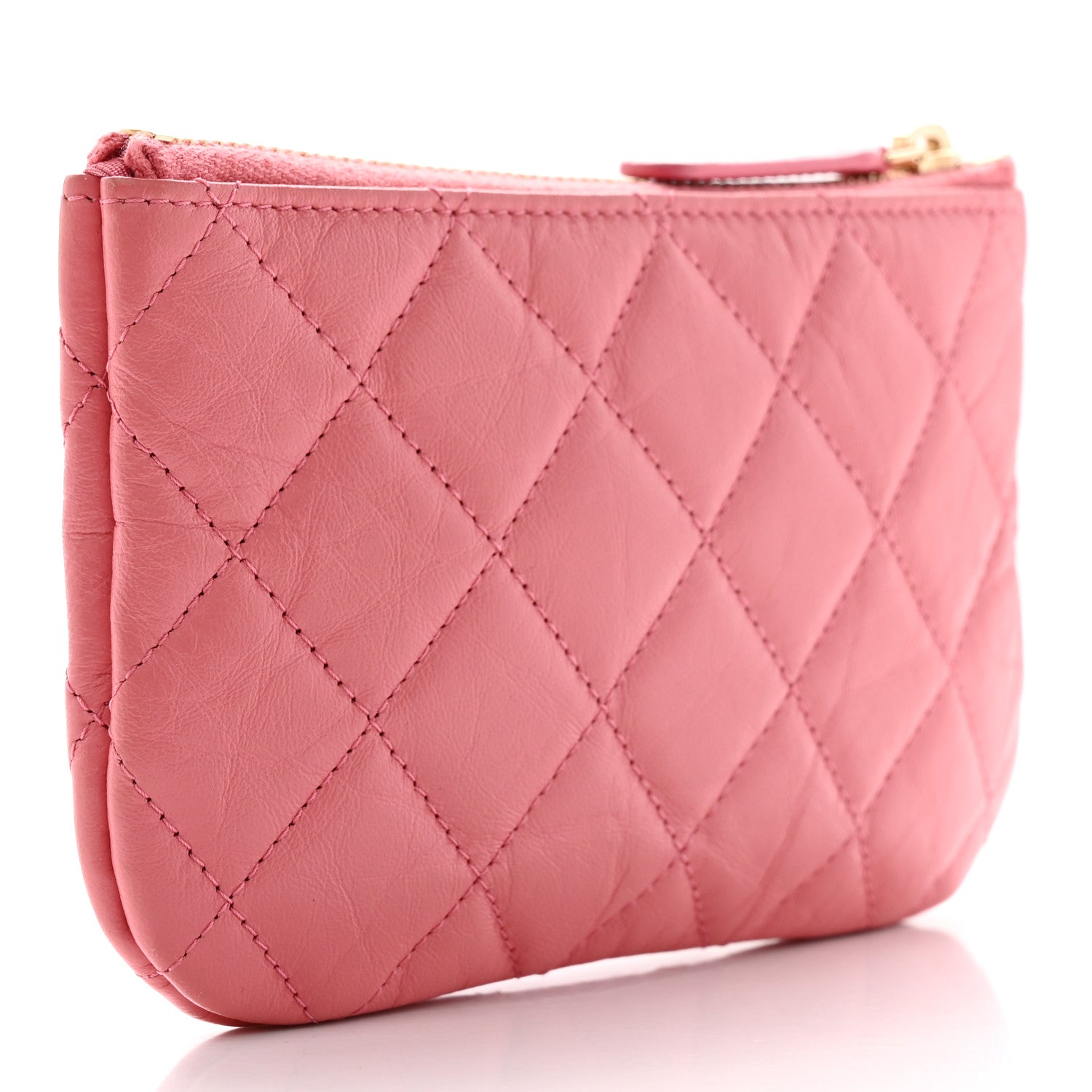Chanel Aged Calfskin Quilted Small Reissue Cosmetic Case Pink 4 of 10