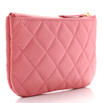 Chanel Aged Calfskin Quilted Small Reissue Cosmetic Case Pink 4 of 10