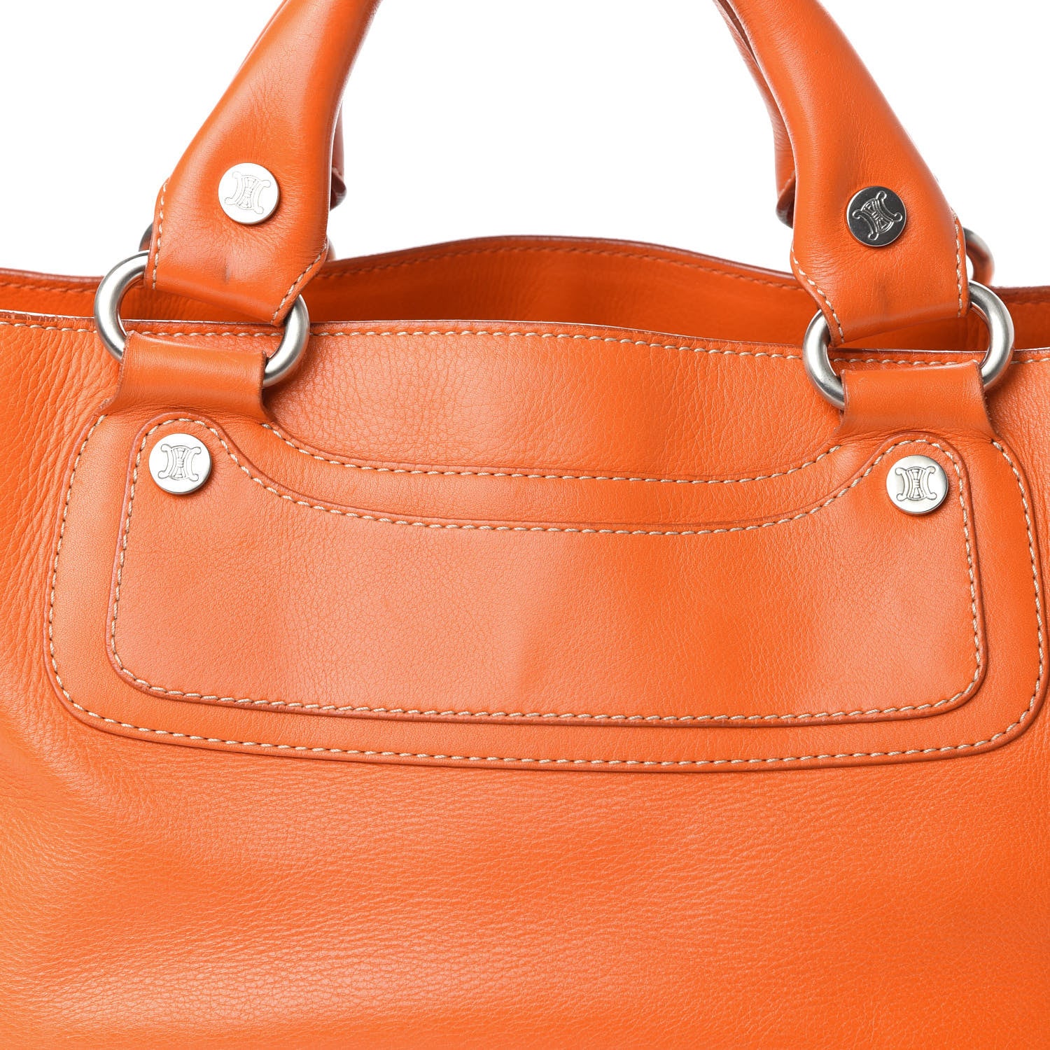 Celine Calfskin Boogie Satchel Orange 10 of 13