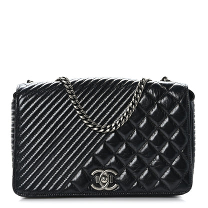 Chanel Glazed Calfskin Quilted Medium Coco Boy Flap Black 1 of 10