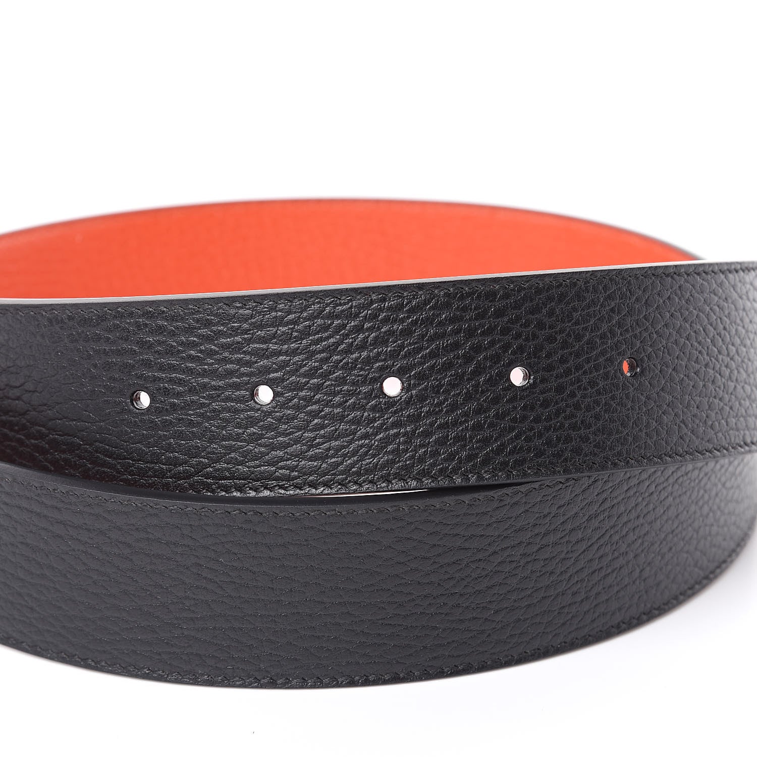 Gucci Calfskin 1973 Reversible Belt 80 32 Black Orange 5 of 6