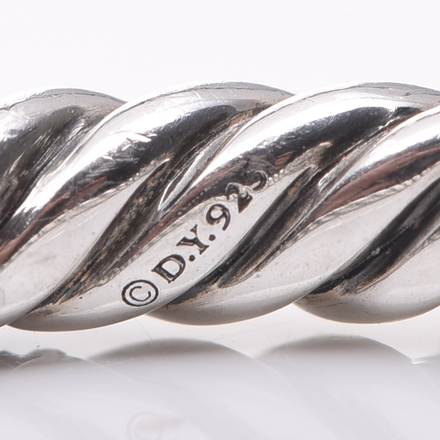 David Yurman Sterling Silver Black Diamond Petite Pavé Band 54 7 5 of 6