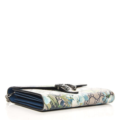 Gucci GG Supreme Monogram Blooms Mini Dionysus Chain Wallet Beige Blue Navy Vintage Blue 4 of 8