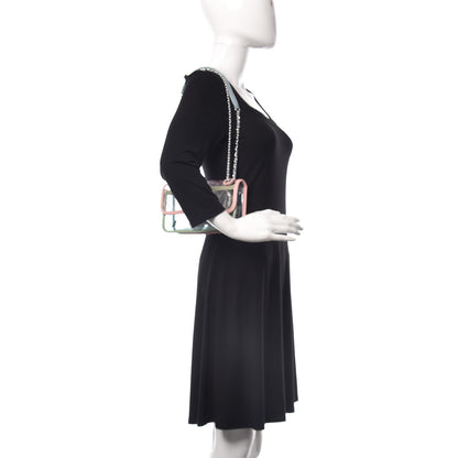 Chanel Lambskin PVC Quilted Mini Coco Splash Flap Blue Green 2 of 9