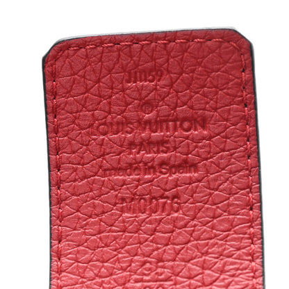 Louis Vuitton Taurillon Calfskin 30mm LV Initiales Reversible Belt 95 38 Black Red 3 of 5
