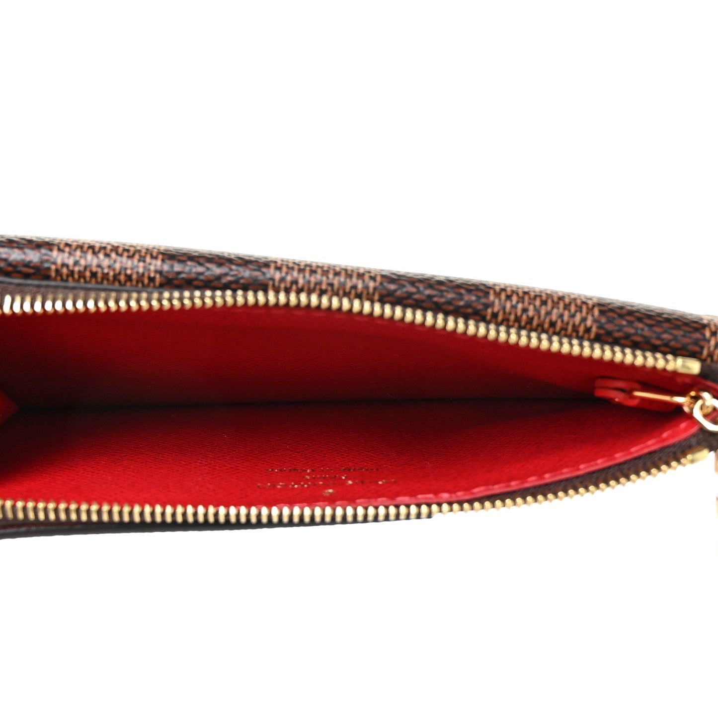 Damier Ebene Recto Verso Card Holder Red