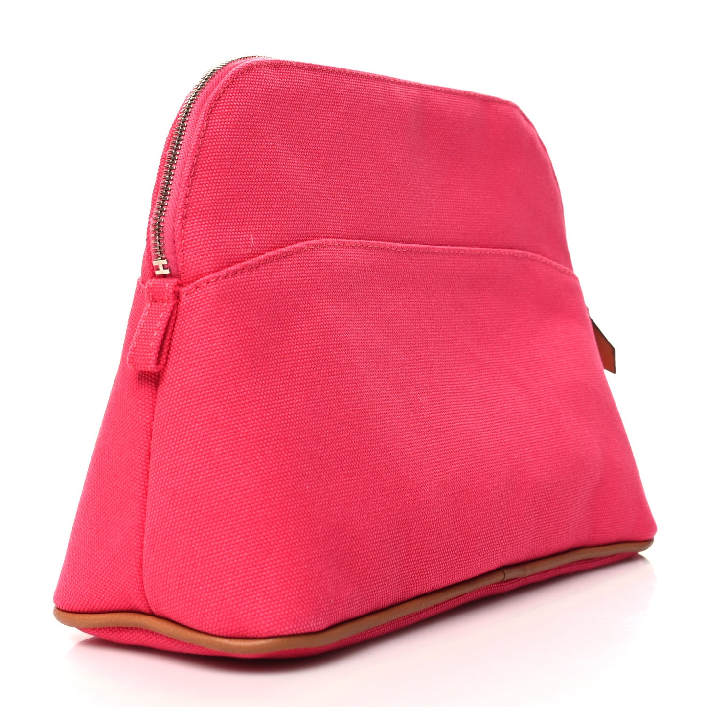 Cotton Canvas Mini Bolide Travel Cosmetic Pouch Hibiscus