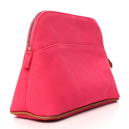 Hermes Cotton Canvas Mini Bolide Travel Cosmetic Pouch Hibiscus 3 of 10