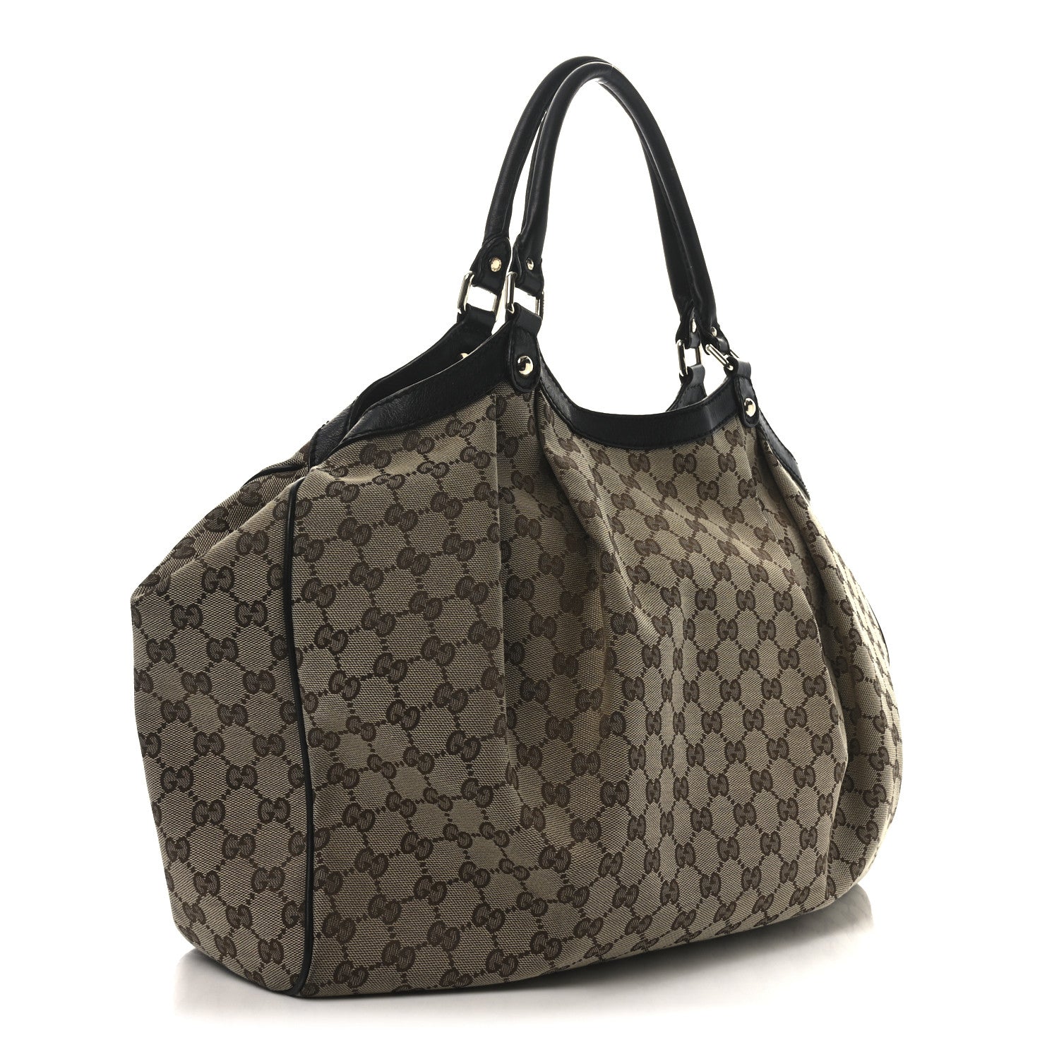 Gucci Monogram Large Sukey Tote Beige Ebony Black 3 of 11