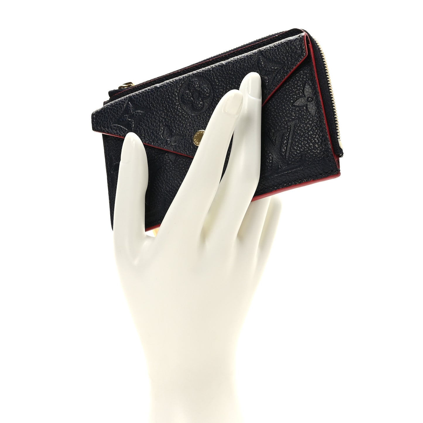 Empreinte Recto Verso Card Holder Marine Rouge