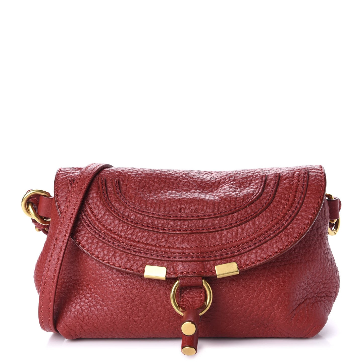 Calfskin Marcie Pochette Crossbody Bag Poppy