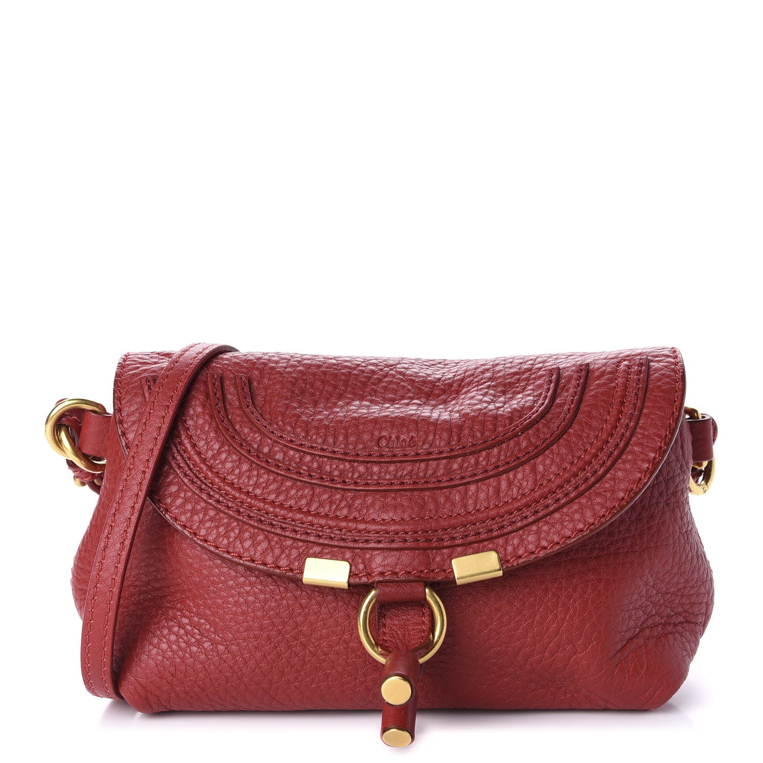 Chloe Calfskin Marcie Pochette Crossbody Bag Poppy 1 of 9