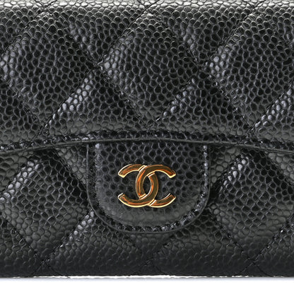Chanel Caviar Quilted Flap Card Holder Wallet Black 7 of 8