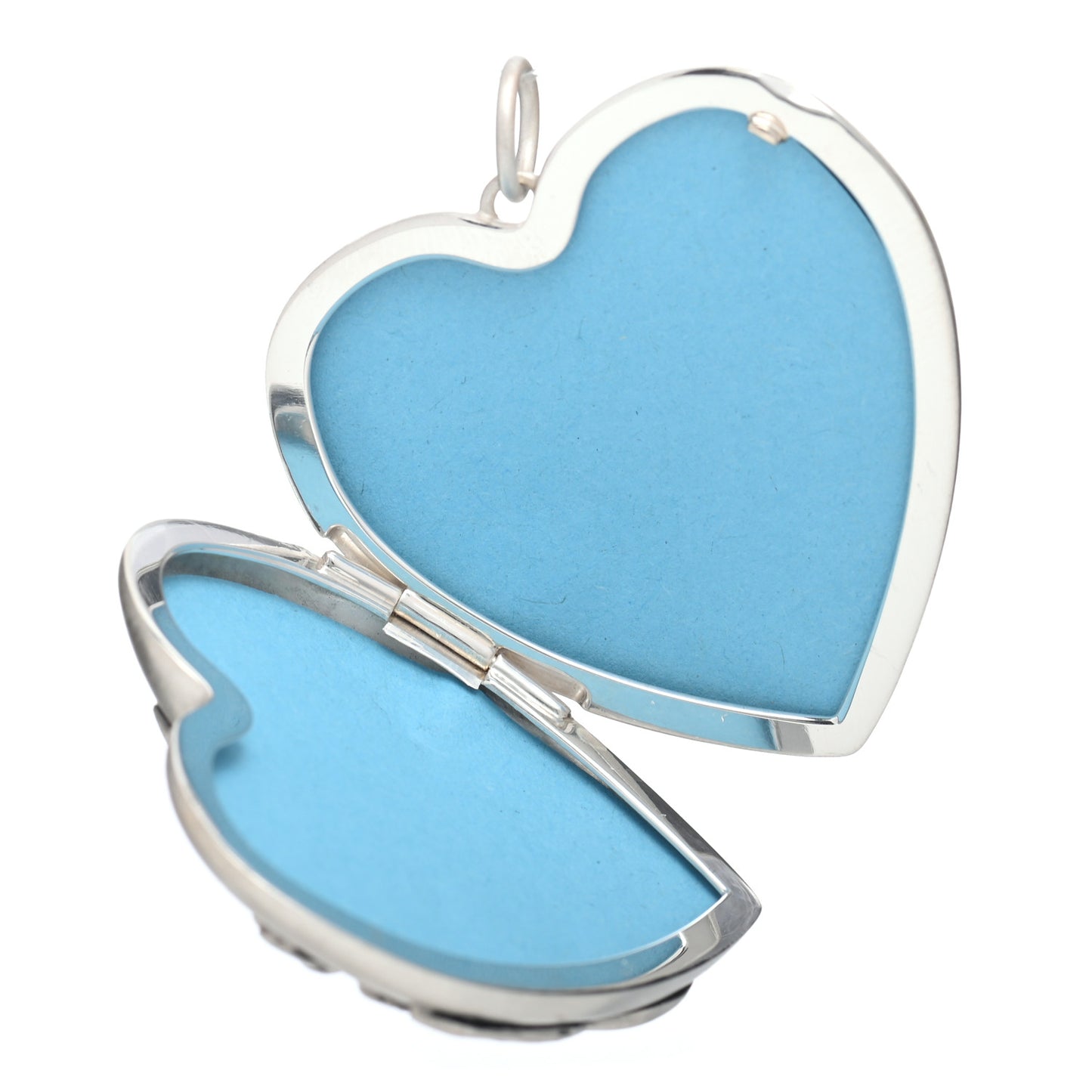 Sterling Silver Large Ziegfeld Daisy Heart Locket Pendant