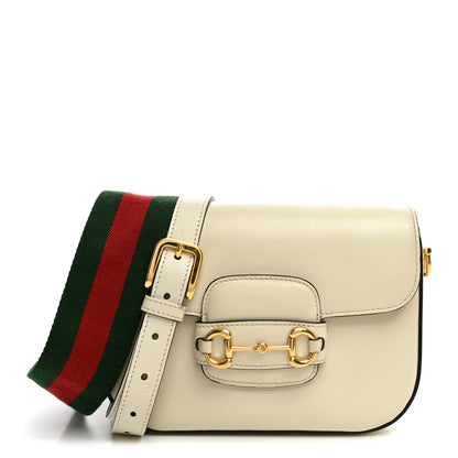 Gucci Azalea Calfskin Web Mini Horsebit 1955 Shoulder Bag Mystic White 1 of 13