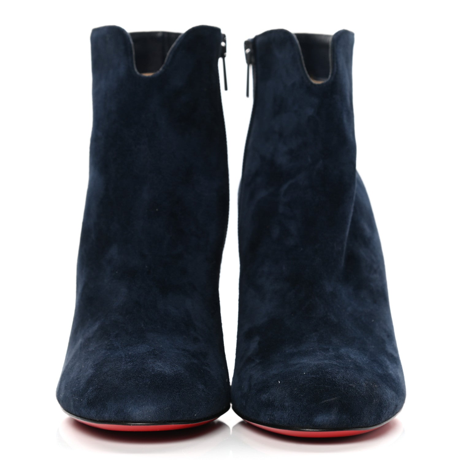 Christian Louboutin Suede Castarika Round Toe Ankle Booties 39 Nocturne 2 of 8
