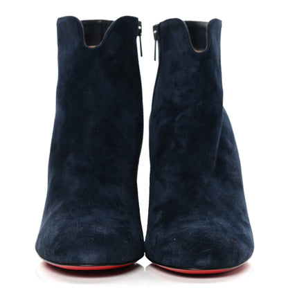Christian Louboutin Suede Castarika Round Toe Ankle Booties 39 Nocturne 2 of 8