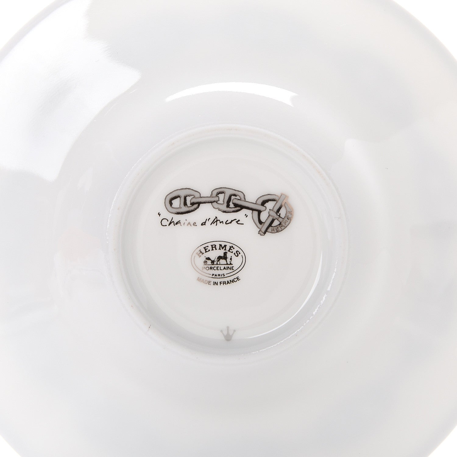 Hermes Porcelain Platinum Chaine d'Ancre Tea Cup and Saucer Set of 2 4 of 8
