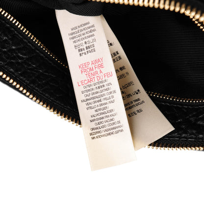 Burberry Signature Grain Calfskin Check Embossed Small Chichester Crossbody Clutch Bag Black 9 of 9