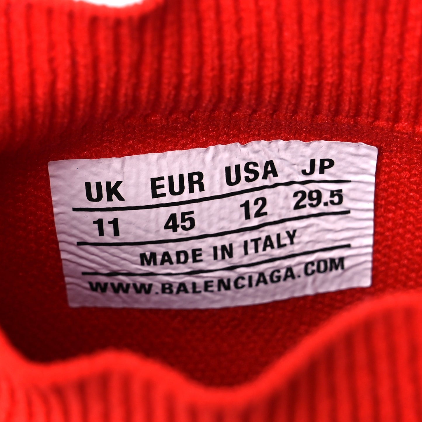 Neoprene Knit Mens Speed Sneakers 45 Red Black