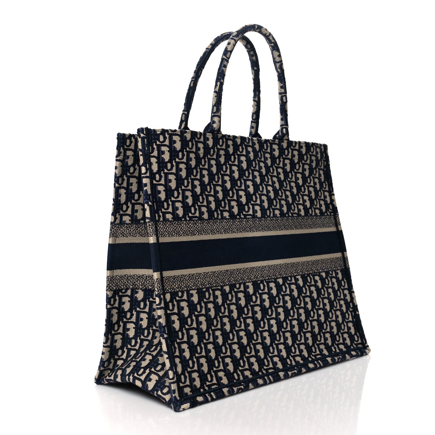 Christian Dior Oblique Large Book Tote Blue Multicolor 2 of 9