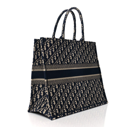 Christian Dior Oblique Large Book Tote Blue Multicolor 2 of 9