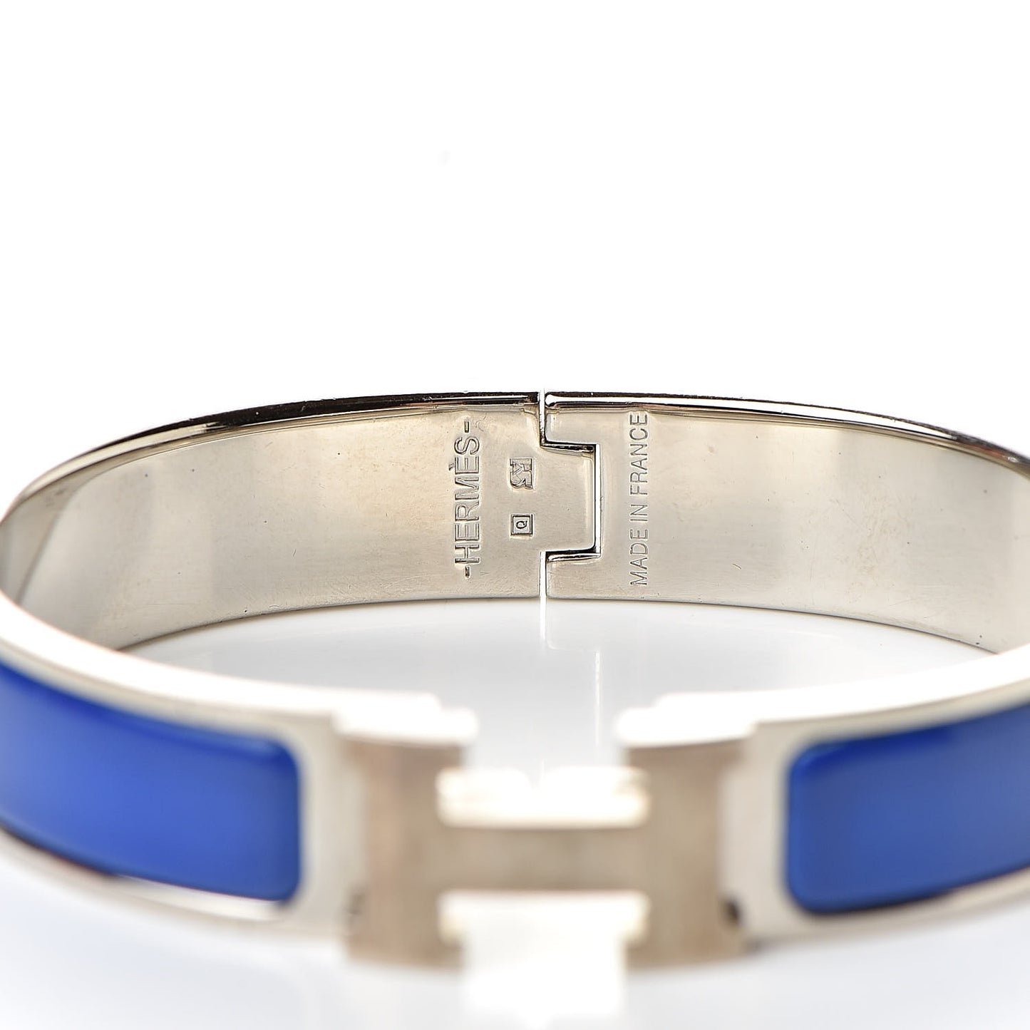 Narrow Enamel Clic Clac H Bracelet PM Bleu Royal