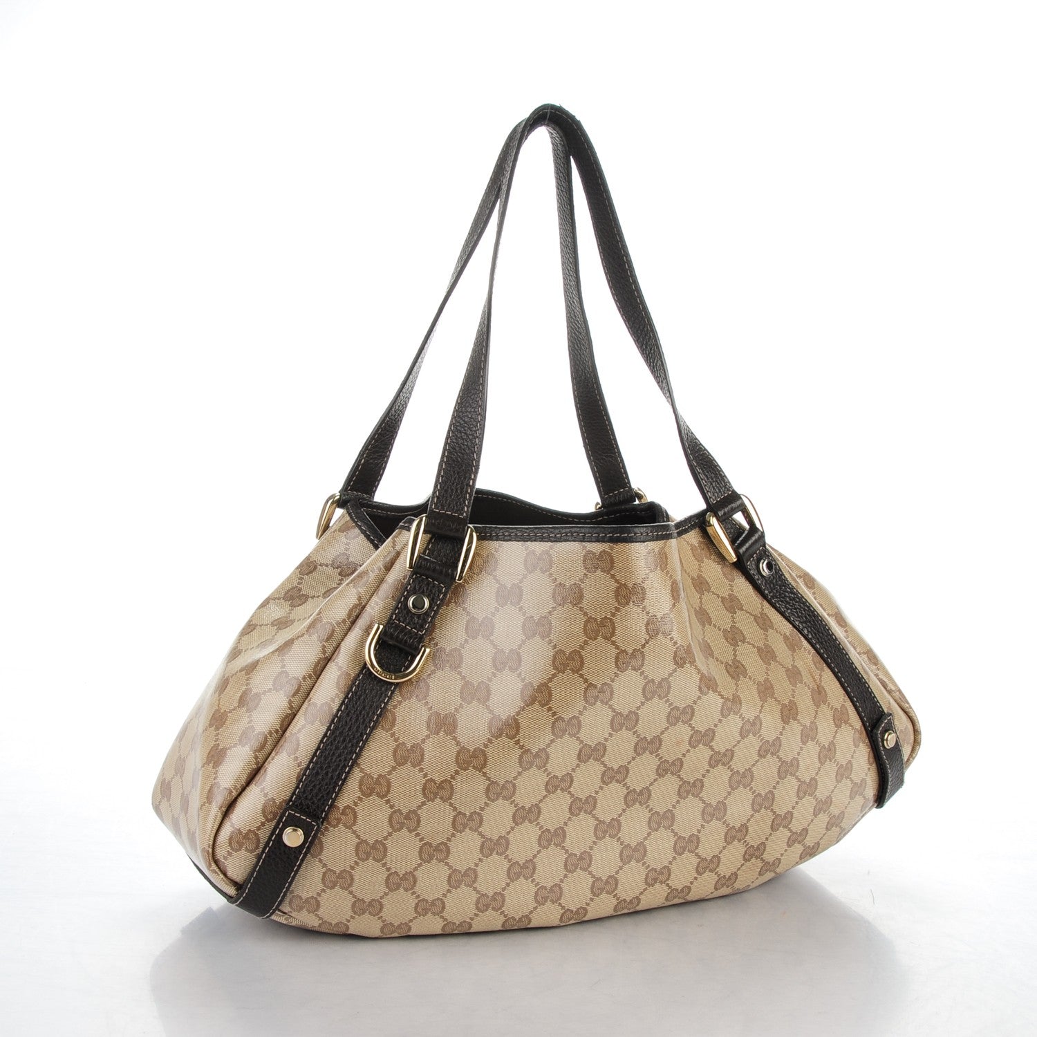 Gucci Crystal Monogram Medium Abbey Shoulder Bag Dark Brown 3 of 7