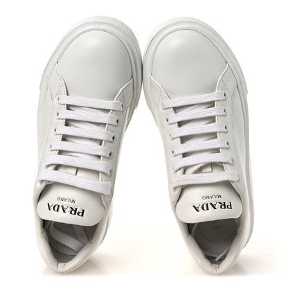 Prada Vitello Soft Logo Womens Low Top Sneakers 36 White 2 of 11