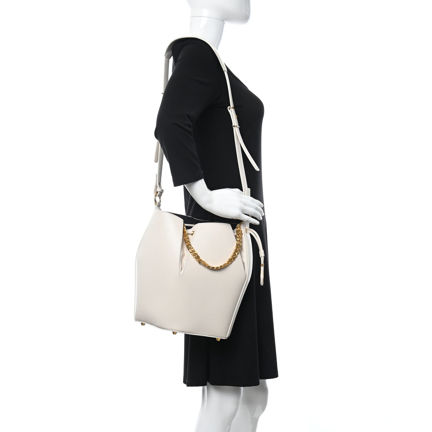 Alexander McQueen Calfskin The Bucket Bag White 2 of 10