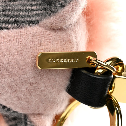 Burberry Cashmere P Jac Thomas Teddy Bear Keychain Charm Ash Rose 3 of 4