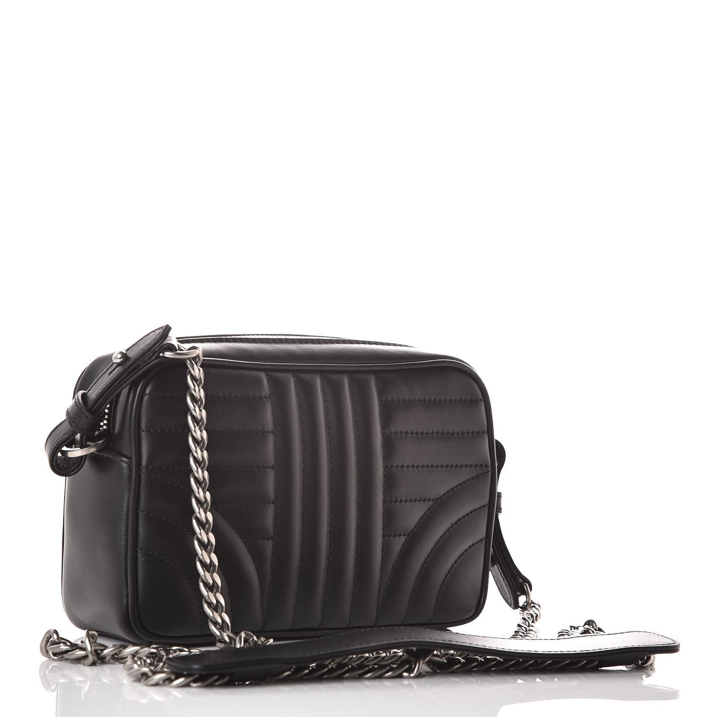 Soft Calfskin Diagramme Crossbody Bag Black