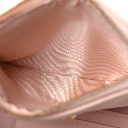 Christian Dior Grained Calfskin Supple Cannage Caro Dahlia Wallet Powder Pink 7 of 13