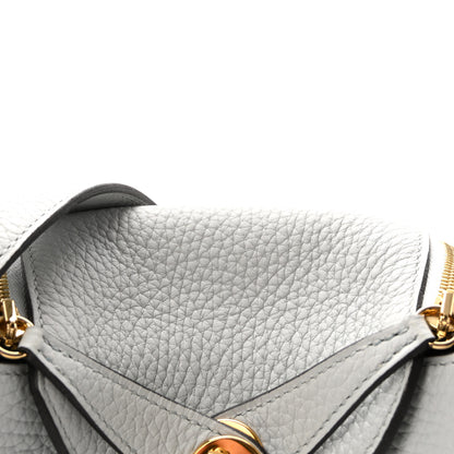 Hermes Taurillon Clemence Mini Lindy 20 Bleu Pale 8 of 11