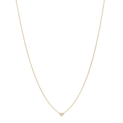 Tiffany 18K Yellow Gold Diamond .05ct Elsa Peretti Diamonds by the Yard Pendant Necklace 1 of 4