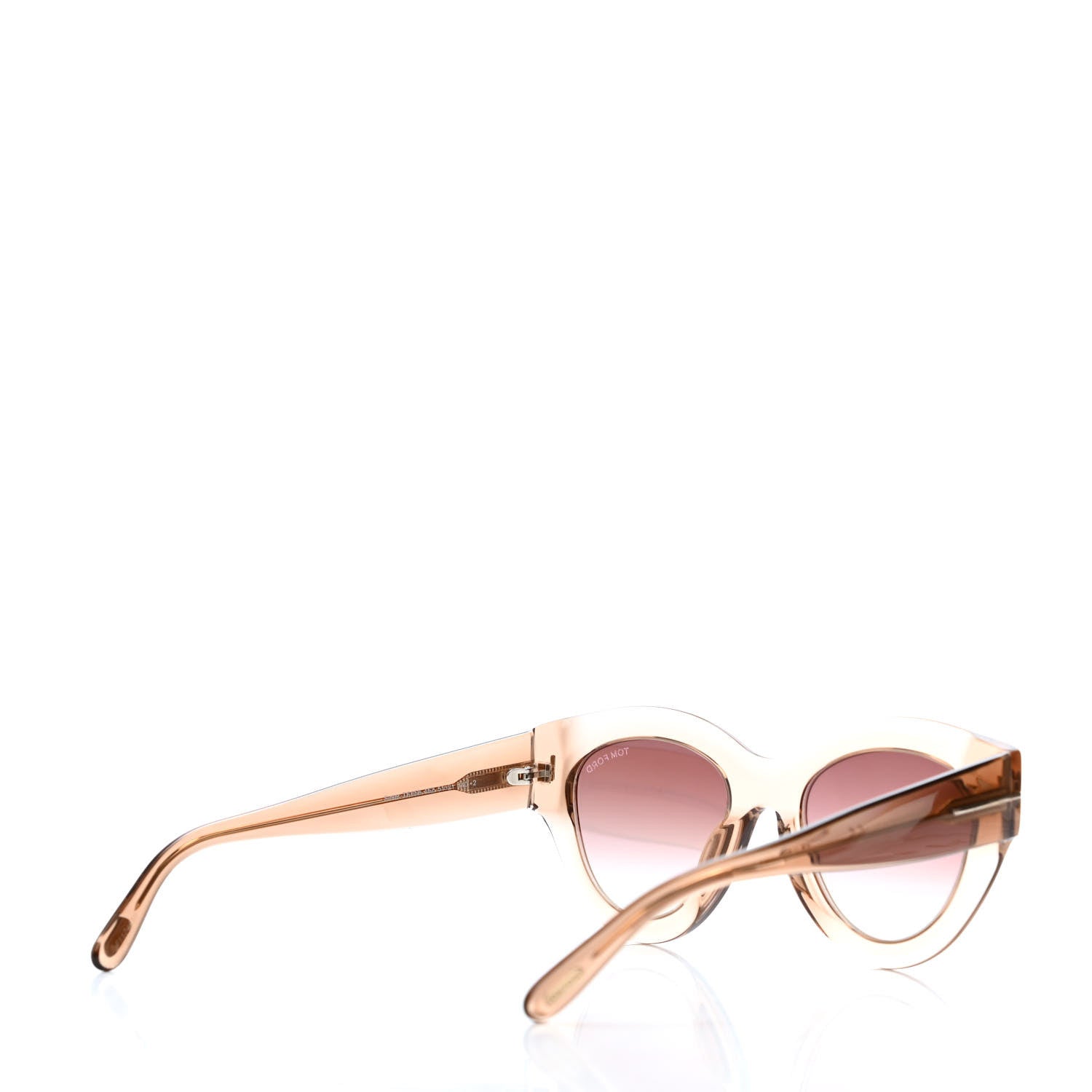 Tom Ford Acetate Slater Cat Eye Sunglasses TF658 Gold 4 of 4